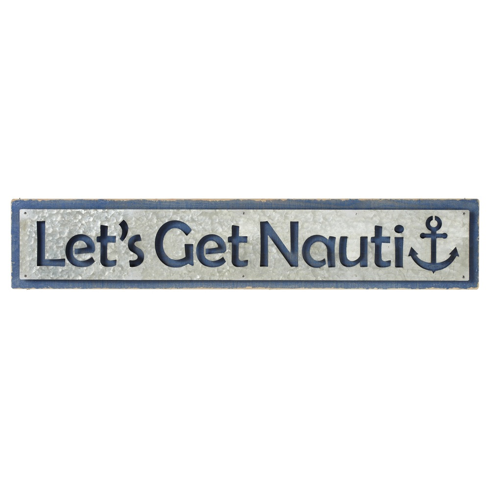 Lets Get Nauti Beach Sign